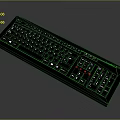 Black Computer Keyboard With Red Accents And Standard Key Layout Design