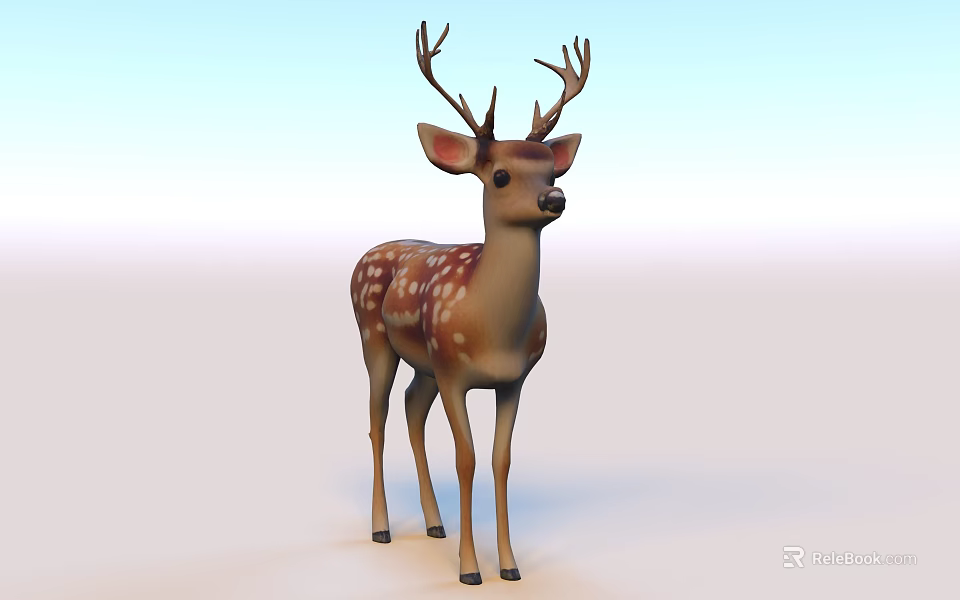 Leopard Gecko Reptile With Spotted Skin Crawling On Sandy Substrate 3d model