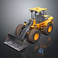 Yellow Functional Utility Vehicle With Front Loader And Large Tires For Construction