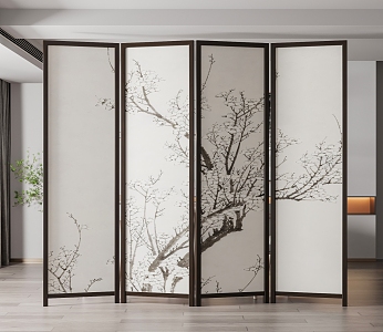 New Chinese Style Screen Partition 3d model