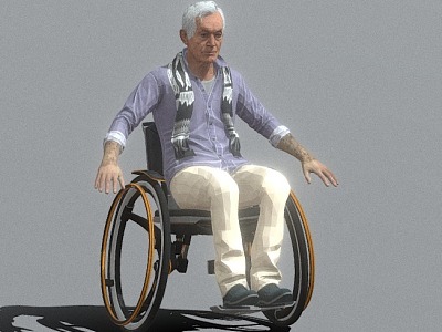 Digital People Real People Foreigners Men Old People in Wheelchairs Adult Men Old People High Precision Old People Old People Wheelchairs model