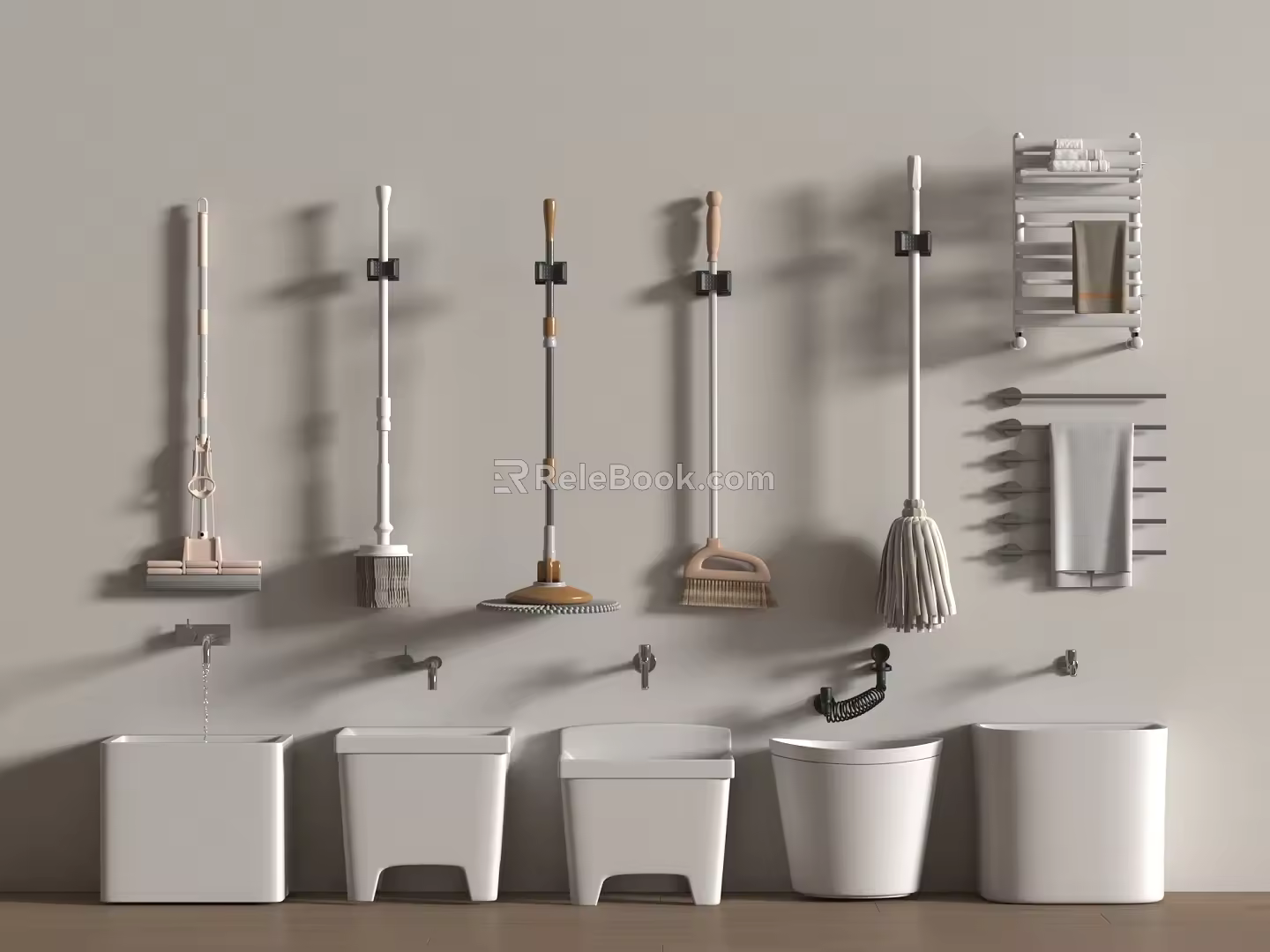 Mop pool mop pool sweep 3d model