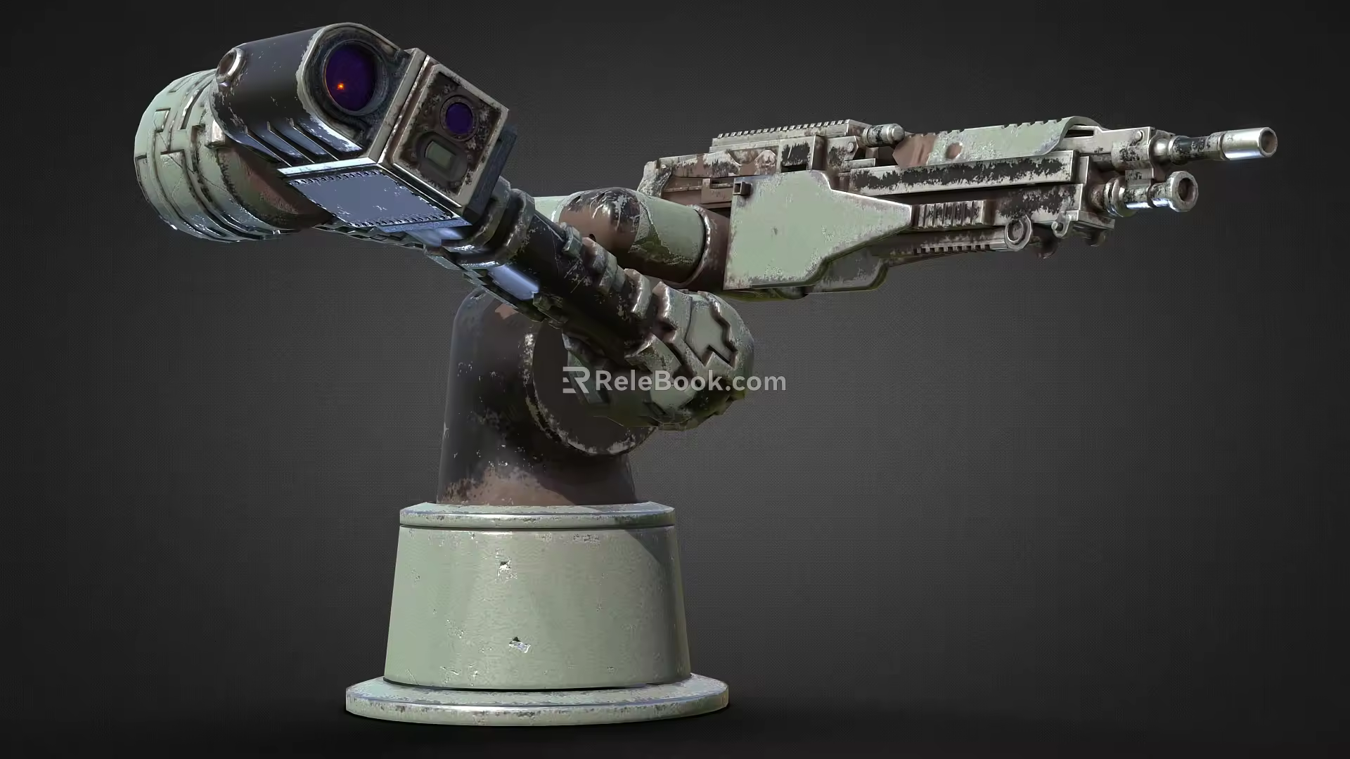 Light machine gun Turret machine gun Turret machine gun Turret machine gun weapon shell 3d model