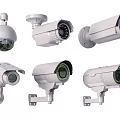 Different Types of Security Cameras Including Dome and Bullet Surveillance Devices