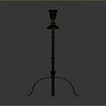 Metal Candle Holder Stand With Two Candle Holders And Tripod Base