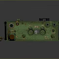 Weapon Control Component Rusty Green Metal Box With Knobs And Ports