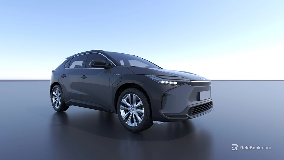 Gray SUV with Modern Sleek Exterior Design LED Headlights and Silver Alloy Wheels 3d model 