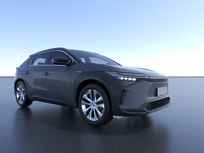 Gray SUV with Modern Sleek Exterior Design LED Headlights and Silver Alloy Wheels 3d model