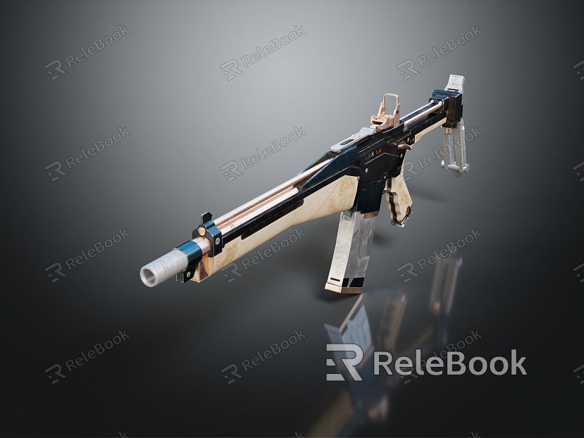 modern rifle sci-fi gun semi-automatic rifle combat rifle model