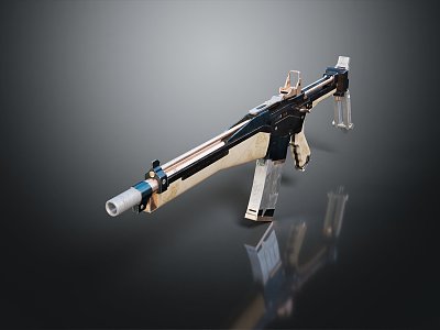 modern rifle sci-fi gun semi-automatic rifle combat rifle 3d model