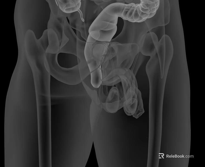 Medical Imaging Device For 3D Rendering Of Human Pelvis And Digestive System 3d model 