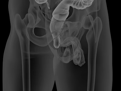 Medical Imaging Device For 3D Rendering Of Human Pelvis And Digestive System 3d model