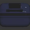 Blue Hard Shell Suitcase With Diamond Pattern Telescopic Handle And Rolling Wheels