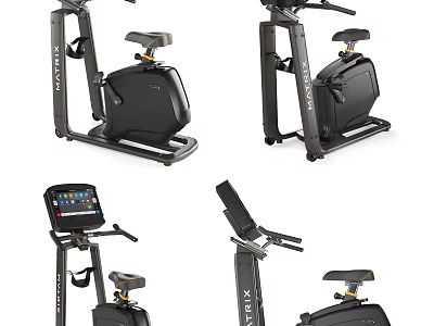 NOVA Exercise Bike Fitness Equipment With Digital Display Adjustable Seat Sturdy Frame Multiple Angle View 3d model