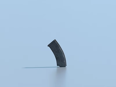 Modern Weapon Magazine Black Curved Design With Tactical Features 3d model