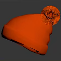 Orange Beanie With Pom Pom And Full Sail University Logo For Daily Use