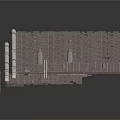 Gray Modular Architectural Panel Structure With Regular Holes And Striped Design
