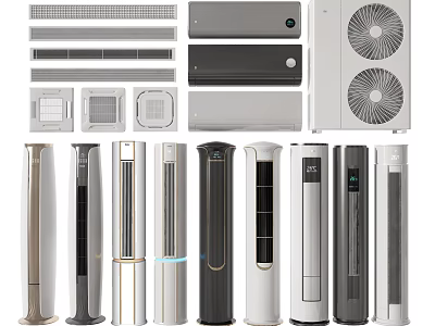 Air Conditioner Fans with Various Styles Modern Designs and Efficient Cooling Functions 3d model