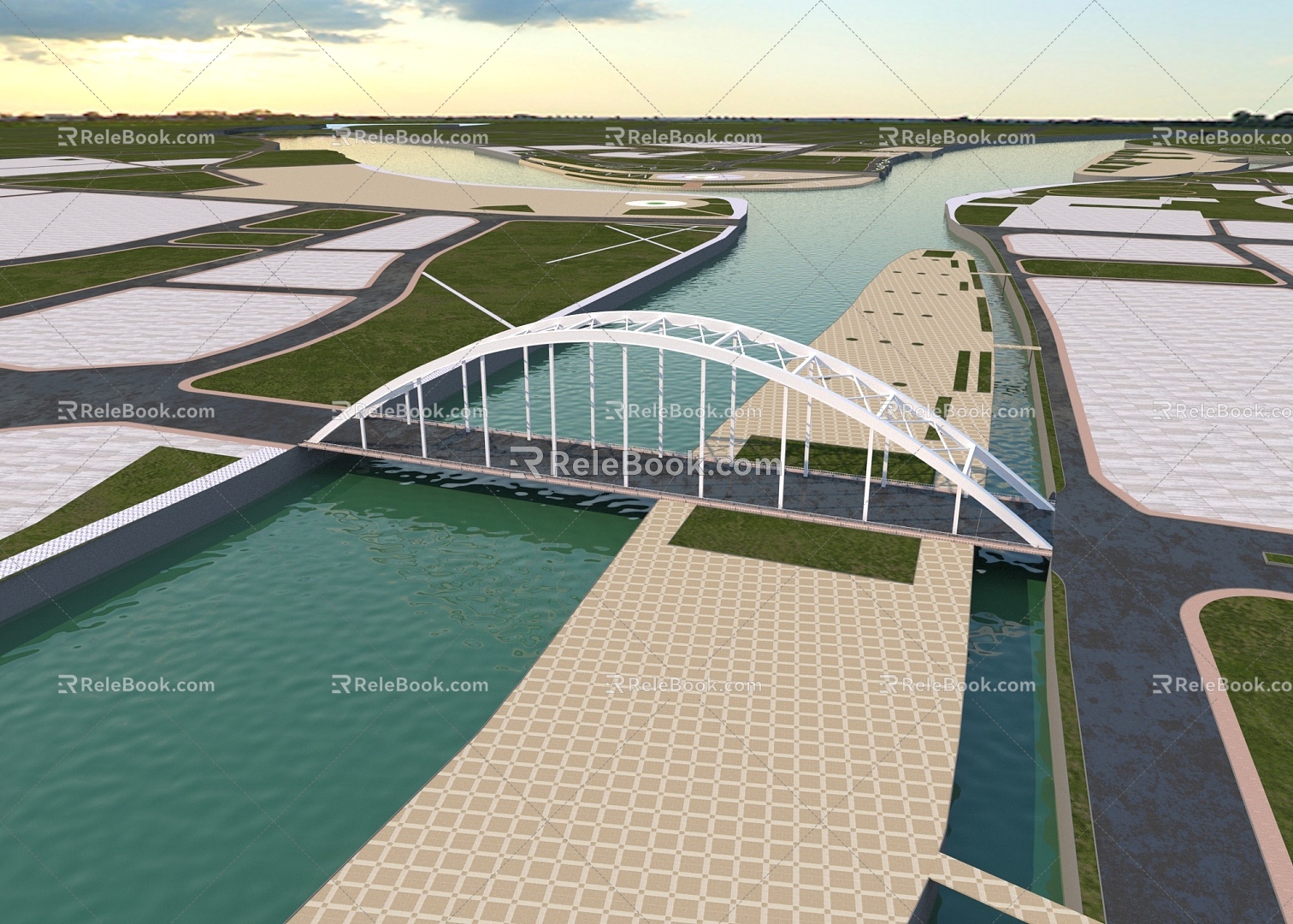 Ningbo Jiangkou Bridge 3d model