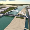 Ningbo Jiangkou Bridge 3d model