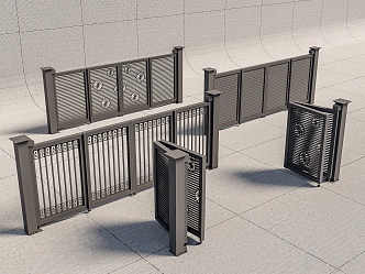 Electric folding door 3d model