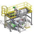 Industrial processing platform Flour processing platform 3d model