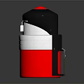 Red White Black Computer External Hard Drive Storage Device With Portable Design 3d model