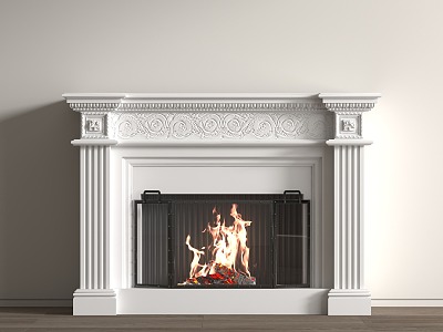 French Fireplace 3d model