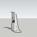 Electric Vehicle Charging Station With Digital Display And Charging Cable
