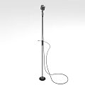 Professional Studio Recording Wired Microphone with Adjustable Stand and Cable 3d model