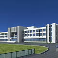 Aerial View Planning of Modern Building Complex With Green Spaces And Road Layout