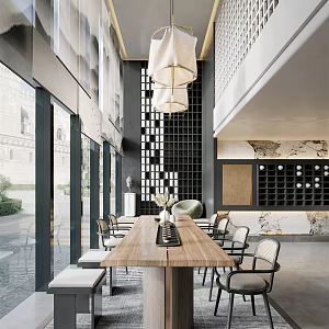 New Chinese Tea Room 3d model