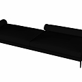 Leather sofa stool bench chaise longue 3d model