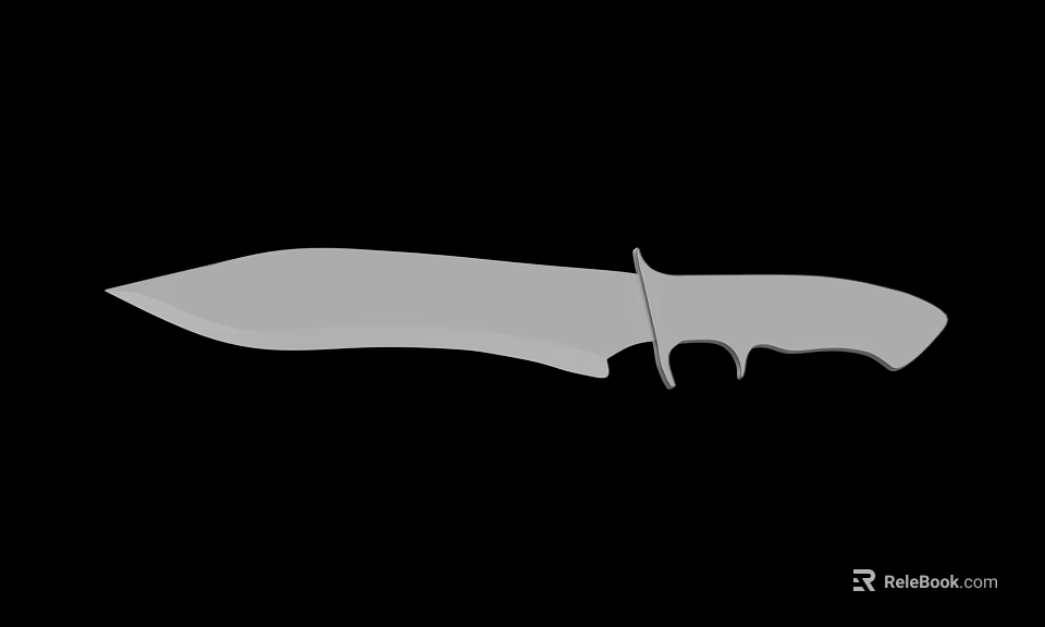 Weapon Knife With Sharp Blade And Ergonomic Handle Design For Utility Use 3d model 