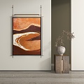 Modern Abstract Decorative Painting Landscape Oil Painting 3d model