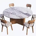 New Chinese Dining Table and Chair 3d model