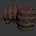 Rustic Wooden Barrels For Home Decor And Storage With Tap Design