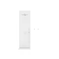 Modern White and Gray Faucet with Handheld Shower Head Control Panel and Chrome Finish