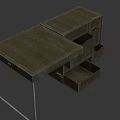 Portable Military Field Table 3d model