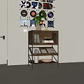 Vintage Side Cabinet Decorative Cabinet Storage Cabinet Bucket Cabinet 3d model