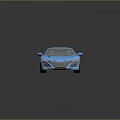 Blue Sports Car With Sleek Aerodynamic Design Brown Interior And Stylish Alloy Wheels