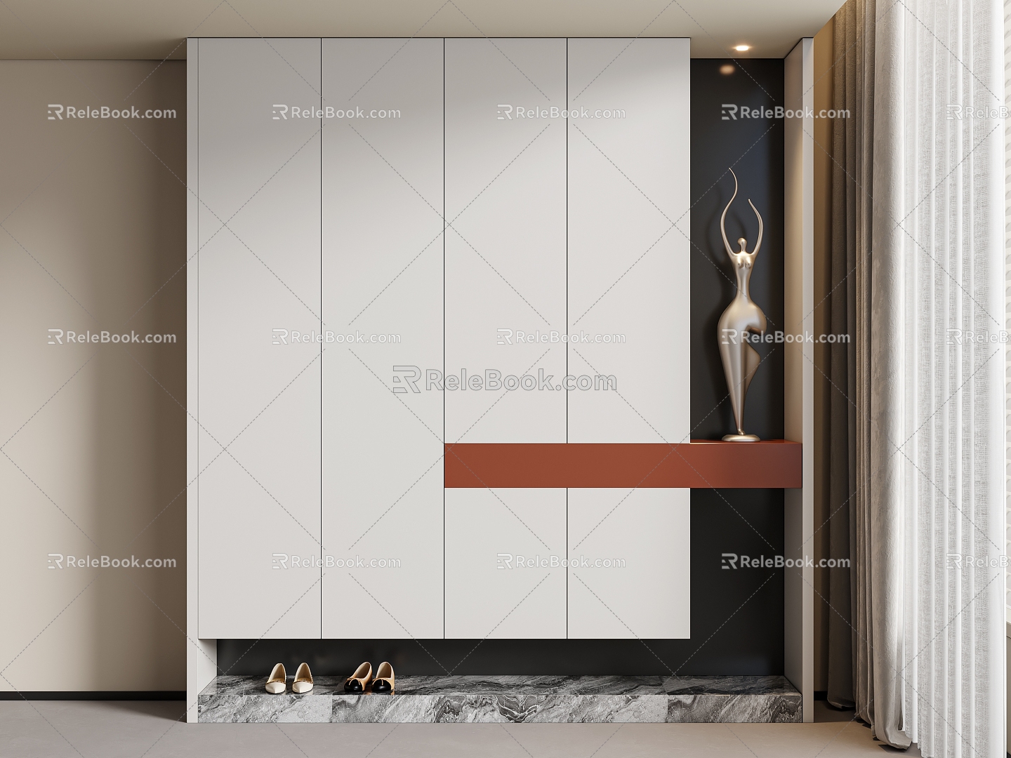 Entrance Shoe Cabinet 3d model