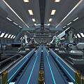 Industrial Equipment Modern Factory Interior With Automated Production Line Robotic Arms And Conveyor Belts