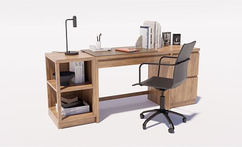 Modern Desk and Chair Writing Desk Office Desk and Chair 3d model