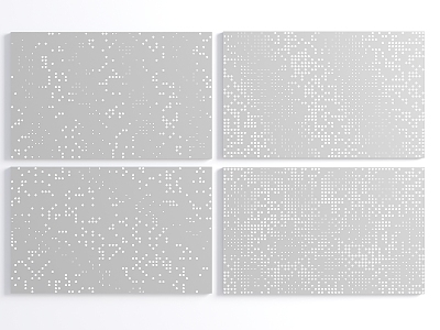 Perforated background wall gradient orifice plate random luminous orifice plate gradient punching plate perforated aluminum plate perforated wall panel 3d model