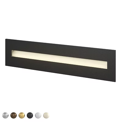 Sleek Black Long Strip Downlight Spotlight With LED Illumination For Interior 3d model