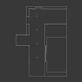 Modern Office Corridor With Wooden Panels White Walls And Dark Stone Flooring