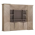 Teslax Modern All-in-One Bookcase 18 3d model