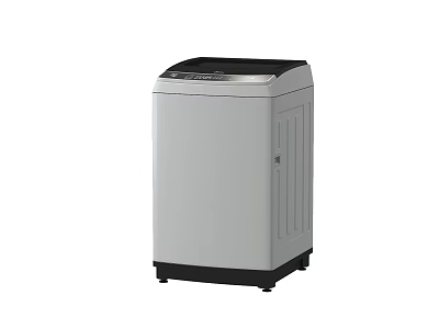 Automatic Top Load Washing Machine With Gray And Black Design And Control Panel 3d model