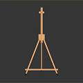 Wooden Tripod Easel With Light Wood Finish For Art Painting Support Furniture